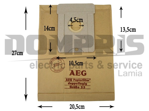 ΣΑΚΟΥΛΑ  ΣΚΟΥΠΑΣ AEG GR23-26 700-799 SET 5 ΤΕΜ + 2 ΦΙΛΤΡΑ 1