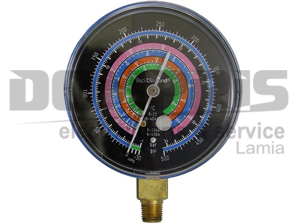 ΜΑΝΟΜΕΤΡΟ 80ΜΜ R22/R134a/R404/R410a BLACK DIAMOND ΧΑΜΗΛΗΣ ΠΙΕΣΗΣ 1