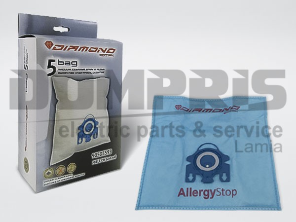 ΣΑΚΟΥΛΑ ΣΚΟΥΠΑΣ MIELE TYPE GN ALLERGY STOP SET 5 ΤΕΜ + 2 ΦΙΛΤΡΑ 2