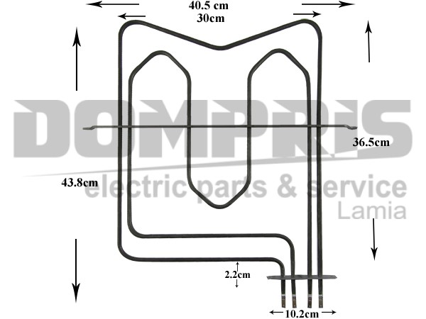 ΑΝΤΙΣΤΑΣΗ ΚΟΥΖΙΝΑΣ ΑΝΩ ARISTON INDESIT  800+1200W 078419 1