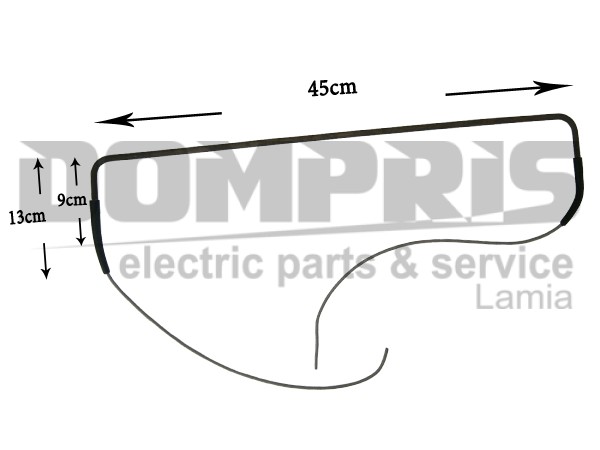 ΑΝΤΙΣΤΑΣΗ ΨΥΓΕΙΟY ΣΩΛΗΝΩΤΗ 45X9CM 400W 220V 1