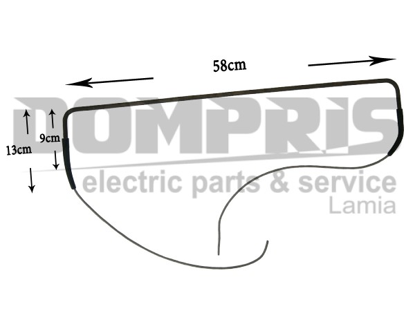 ΑΝΤΙΣΤΑΣΗ ΨΥΓΕΙΟY ΣΩΛΗΝΩΤΗ 58X9CM 400W 220V 1