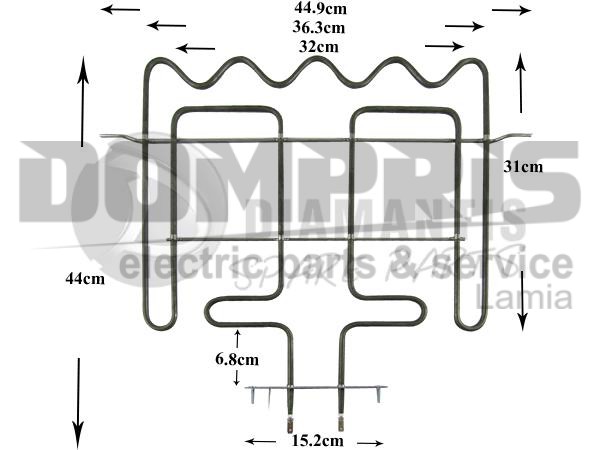 ΑΝΤΙΣΤΑΣΗ ΚΟΥΖΙΝΑΣ ΑΝΩ WHIRLPOOL 2450W 230V  OR.CODE 480121103613 1