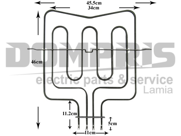 ΑΝΤΙΣΤΑΣΗ ΚΟΥΖΙΝΑΣ ΠΙΤΣΟΣ UNIFLAM ΑΝΩ 1000/1800W 230V 1