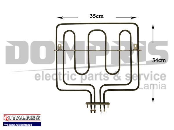 ΑΝΤΙΣΤΑΣΗ ΚΟΥΖΙΝΑΣ ΑΝΩ ZANUSSI 800+1800W 3570355010 1
